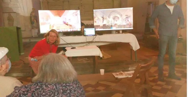 photo marie-cécile groux a montré le travail d’analyse qui peut être fait pour restaurer l’église. &copy; ouest-france