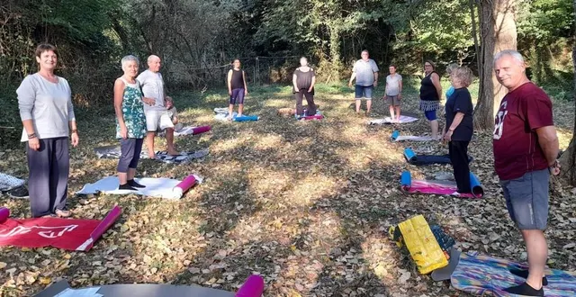 photo le cours animé par margaret saint ouen avait lieu en pleine nature sur un terrain privé. &copy; le maine libre