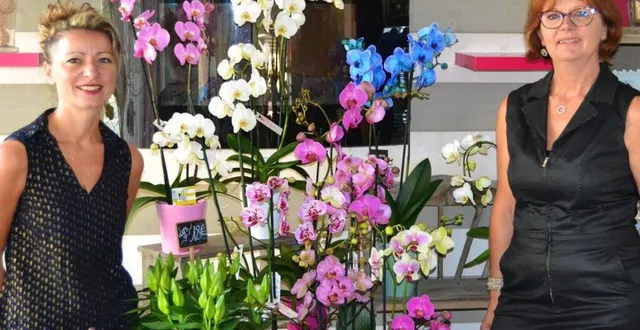 photo isabelle hubert passe le relais du petit mont fleuri à laurence boussard. &copy; le maine libre