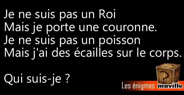 photo enigme. ni roi ni poisson... qui suis-je ?