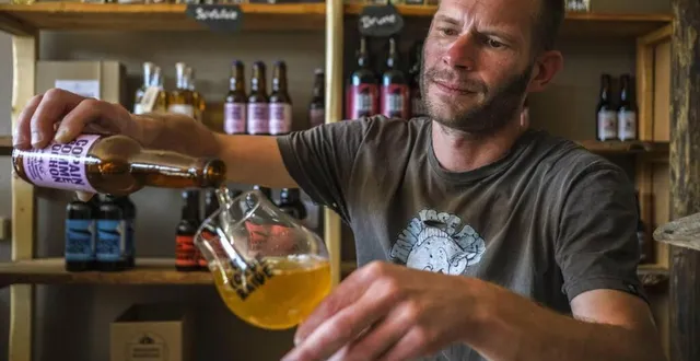 photo jérôme barreau, le brasseur qui a fait le buzz avec sa bière aux rillettes. &copy; archives le maine libre – denis lambert