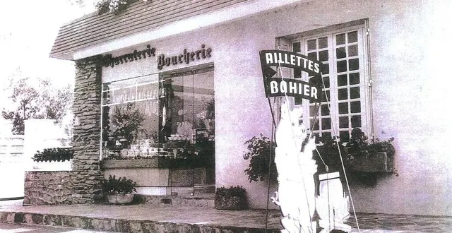 photo reprenant la charcuterie de ses parents, régis bahier avait créé la société des rillettes bahier en 1966, à sceaux-sur-huisne (sarthe). &copy; bahier.
