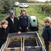 photo jean-claude bourdon, ancien maire de cerisy-belle-étoile, dans l’orne, entouré de ses trois petits-fils oscar, martin et charles.