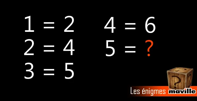 photo enigme. combien vaut 5 ?