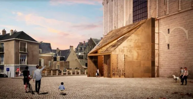 photo le projet présenté par l’architecte bernard desmoulin est arrivé parmi les cinq finalistes pour la conception du porche de la cathédrale saint-maurice. &copy; bernard desmoulin