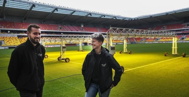 photo dimitri et camille veillent sur la pelouse du mmarena pour donner toutes les chances au mans fc d’évoluer au classement. &copy; le maine libre denis lambert