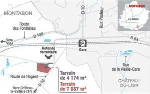 photo la nouvelle aire de stationnement s’accompagnera d’un réaménagement de l’accès à la rotonde ferroviaire de montabon. &copy; infographie le maine libre