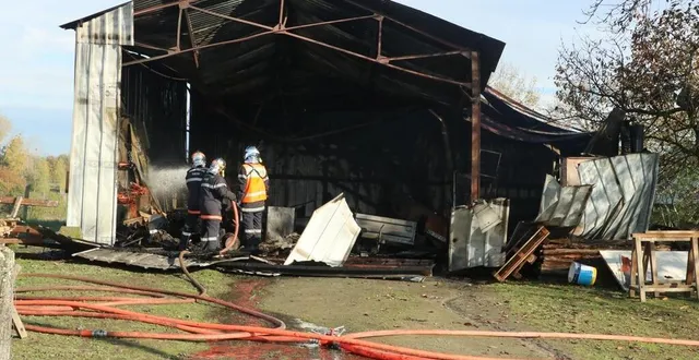 photo l’incendie a eu lieu au lieu-dit la cave, à coulongé. &copy; ouest-france