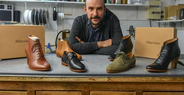 photo le mans, lundi 23 novembre 2020. nicolas roudaut a créé trois modèles de chaussures pour femmes. &copy; photo le maine libre – yvon loué