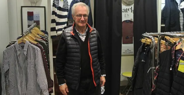 photo dany plouze (saint-james) prend sa retraite, mais aidera sa femme geneviève (gerry weber), pour un changement d’enseigne tout en douceur. &copy; le maine libre