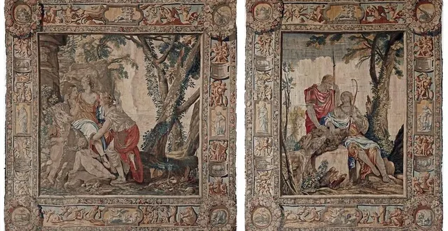 photo deux tapisseries de la tenture des amours et des dieux devraient faire décoller les enchères. &copy; me xavier sanson