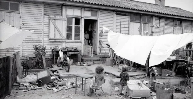 photo un espace de jeux pour les enfants, rue des platanes. &copy; photo archives de la ville du mans