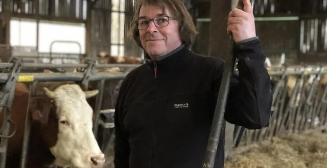 photo patrice mesnil a repris la ferme de son père à beauvain en 1995. &copy; ouest-france
