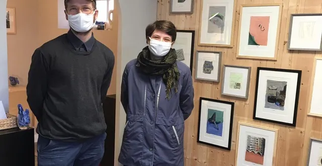 photo luka hair et chloé bocquet, artistes peintre. &copy; le maine libre