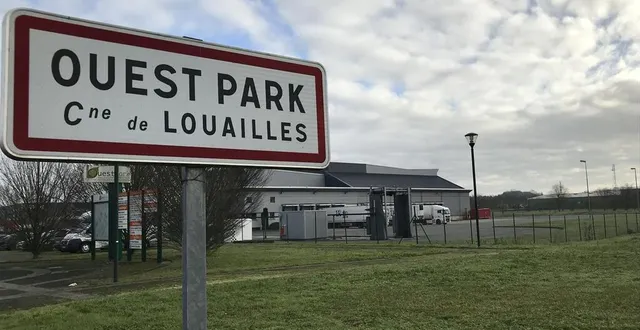 photo le parc d’activités ouest-park, situé au croisement entre l’autoroute a11 et la rd306, dans les communes de louailles et du bailleul. &copy; ouest-france