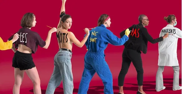 photo « par les femmes », cette création illustre les atteintes à la vérité. &copy; ouest-france