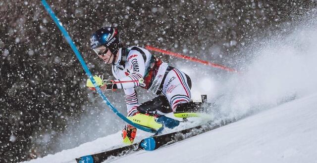 photo clément noël signe son deuxième podium en slalom de l’hiver à schladming.