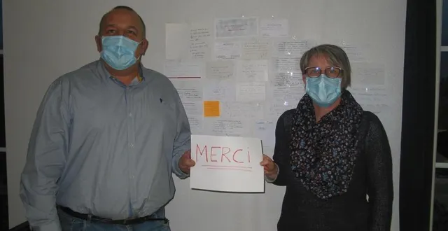 photo raphaël dheily, le secrétaire de l’amicale et bessy mairet, la présidente. &copy; ouest-france