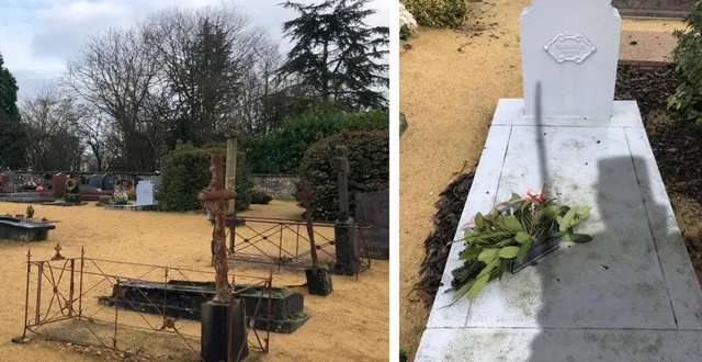 photo dans le cimetière de longnes se trouve la tombe d’un soldat de la guerre de 1870. qui se trouve dessous ? là est la question… &copy; ouest-france