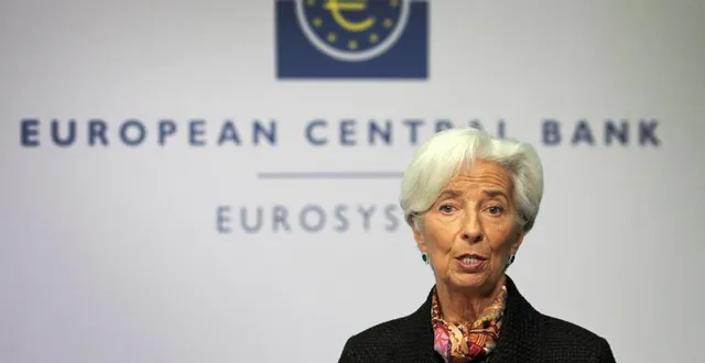 photo christine lagarde, la présidente de la banque centrale européenne (bce), lors d'une conférence de presse à francfort-sur-le-main, dans l'ouest de l'allemagne, le 27 novembre 2019. &copy; archives afp