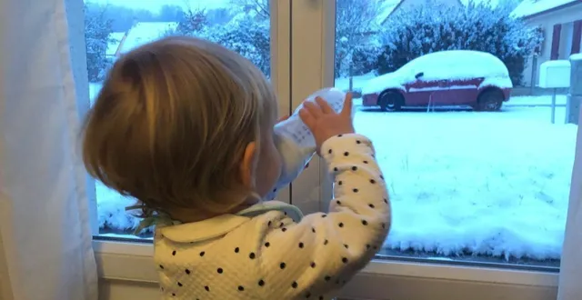 photo  matin enneigé dans la sarthe… petit-déjeuner avec vue !  &copy;  le maine libre 
