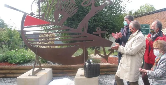 photo  lors de l’inauguration de la structure métallique du bateau ivre, en septembre.  &copy;  archives ouest-france 