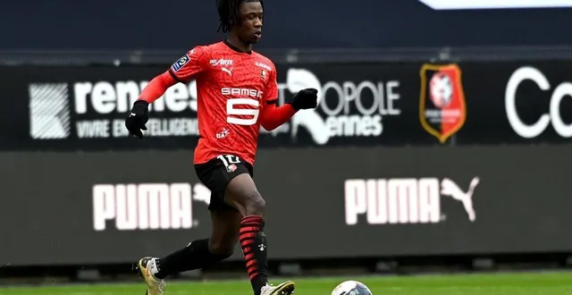 photo  le joueur du stade rennais eduardo camavinga a été récompensé, samedi 13 février, à l’occasion du palmarès du sport 2020.  &copy;  marc ollivier/ouest-france 