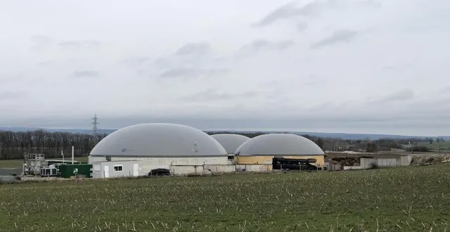 photo  à saint-paterne (sarthe), le méthaniseur de la scea de cohon est en activité depuis décembre 2019.  &copy;  ouest-france 