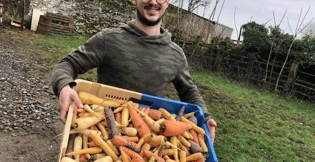 photo  théophile briffaut, 31 ans, est installé à la ferme du gros-chesnay, à fillé-sur-sarthe.  &copy;  ouest-france 