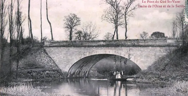 photo  le gué saint-vaast, à hauterive, limite entre l’orne et la sarthe.  &copy;  collection particulière 