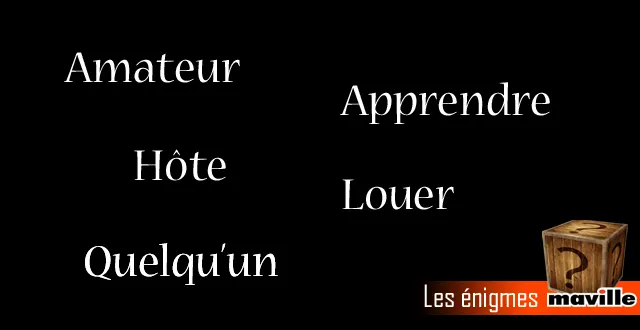 photo enigme. quelle est la particularité de ces mots ?
