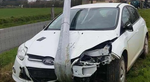 photo  la voiture accidentée n’était pas immatriculée.  &copy;  dr 