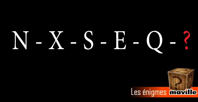 photo enigme. quelle lettre complète cette suite logique ?