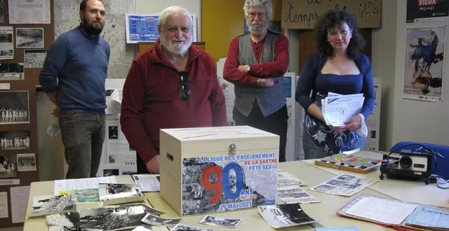 photo  remi bazille, yves mochet, jean-luc jouvin et nathalie kunde ont travaillé pour livrer les valeurs défendues par la ligue de l’enseignement - fal.  &copy;  ouest-france 