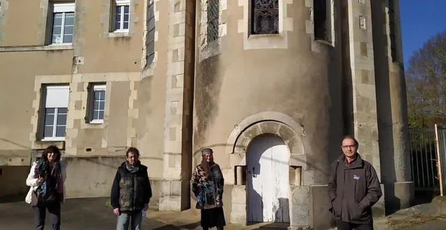 photo  le mans, rue de beaugé, 2021. de gauche à droite, jacqueline frogé, stéphane arrondeau, nelly heuzé et jean-françois gaudin.  &copy;  photo plmo 