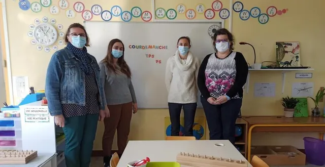 photo  l’équipe éducative de courdemanche.  &copy;  le maine libre 