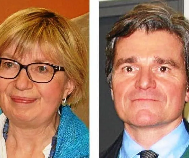 photo conseillers départementaux sortants, élisabeth josset (divers droite) et laurent marting (lr) sont candidats pour un second mandat au département, les 20 et 27 juin 2021.  ©  archives ouest-france