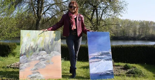 photo  michèle frassetto ne voulait pas attendre la fin du confinement pour présenter ses œuvres.  &copy;  le maine libre 