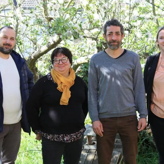 photo les candidats fi-pcf dans le canton d’alençon 1 (de gauche à droite) : jacky morel, marie-noëlle vonthron, nicolas foureau et laëtitia varengue.  ©  dr