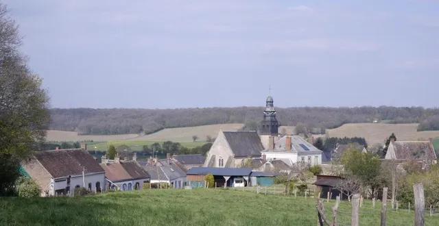 photo  la commune de coudrecieux, en sarthe. au fond, la forêt de la pierre.  &copy;  ouest-france 