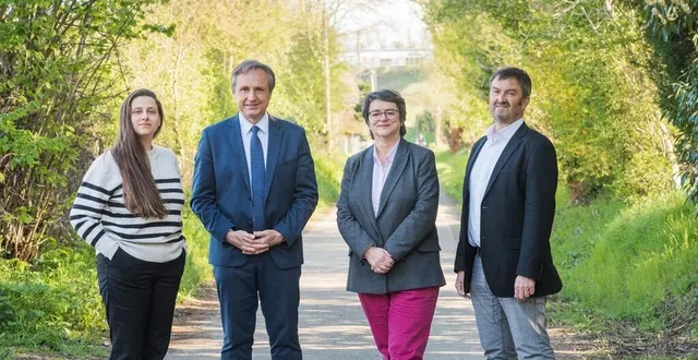 photo  sarah chauveau, christophe rouillon, lydia hamonou-boiroux et pascal mariette.  &copy;  le maine libre 