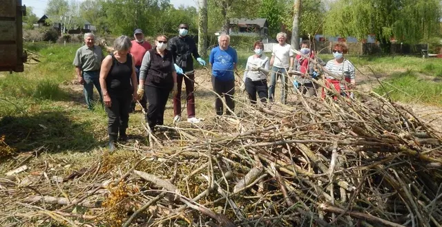 photo  une bonne dizaine de bénévoles s’est mobilisée dans la peupleraiedu moulin de rotrou à vaas.  &copy;  le maine libre 