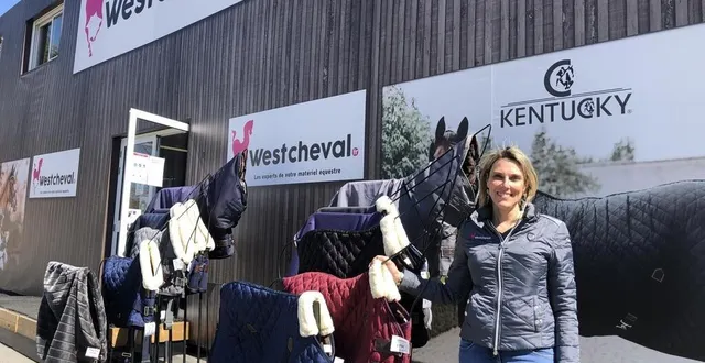 photo  coraly hulin, dirigeante fondatrice de la société west cheval à yvré-l’evêque, nourrit de nouvelles ambitions grâce à l’essor des ventes en ligne.  &copy;  photo le maine libre 
