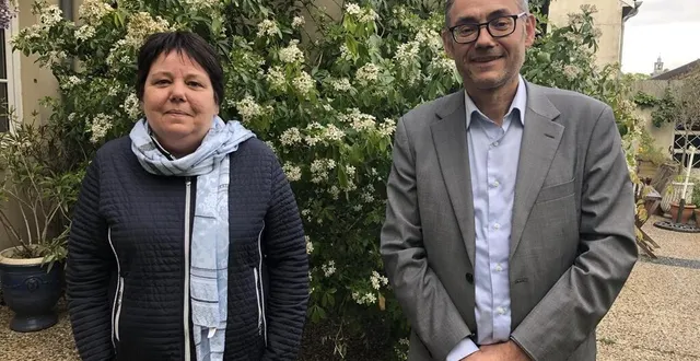 photo  catherine landais et patrick manteigueiro sont candidats aux élections départementales dans le canton de damigny.  &copy;  ouest-france 