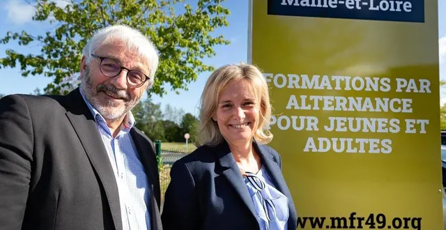 photo  bertrand lécrivain, président de la fédération départementale des mfr du 49, et sophie gaborieau, directrice depuis août.  &copy;  co – régine lemarchand 