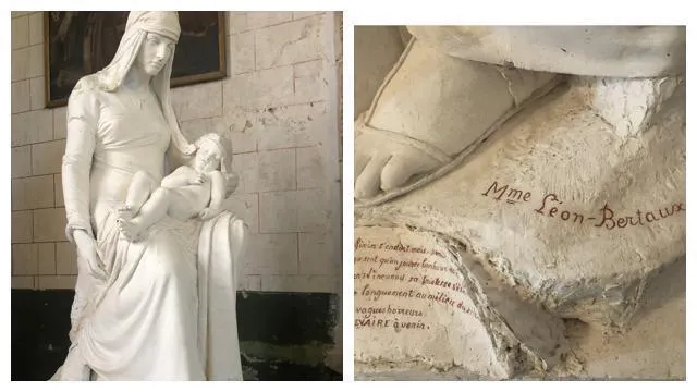 photo dernière œuvre de madame léon bertaux : la vierge à l’enfant.  ©  ouest-france