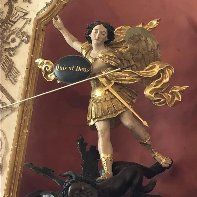 photo saint michel terrassant le dragon.  ©  ouest-france