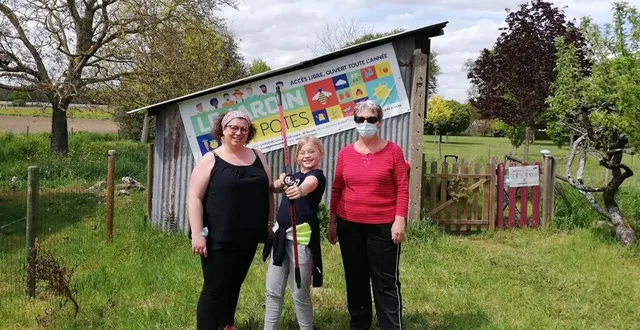 photo  samedi, 18 familles ont participé au parcours d’obstacles au jardin des potes.  &copy;  ouest-france 