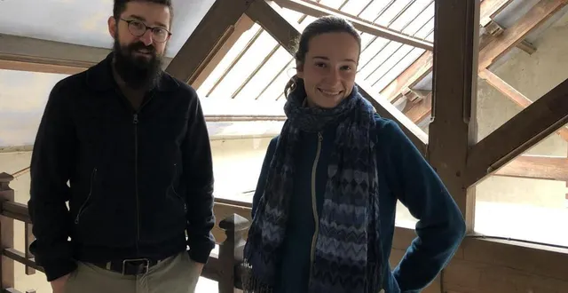 photo  nicolas blanchard et zoé talma, président et secrétaire de l’association les amis du château de l’ermitage.  &copy;  ouest-france 