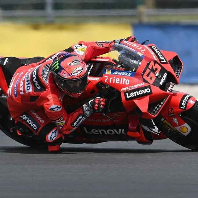 photo sport. motocyclisme. vitesse. championnat du monde.
grand prix de france moto. le mans.
catégorie motogp.

63. francesco bagnaia. ducati. ducati lenovo team. italie.

photo daniel fouray.  ©  daniel fouray / ouest-france